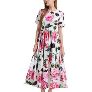 Elaine Womens  Printed Midi Dress